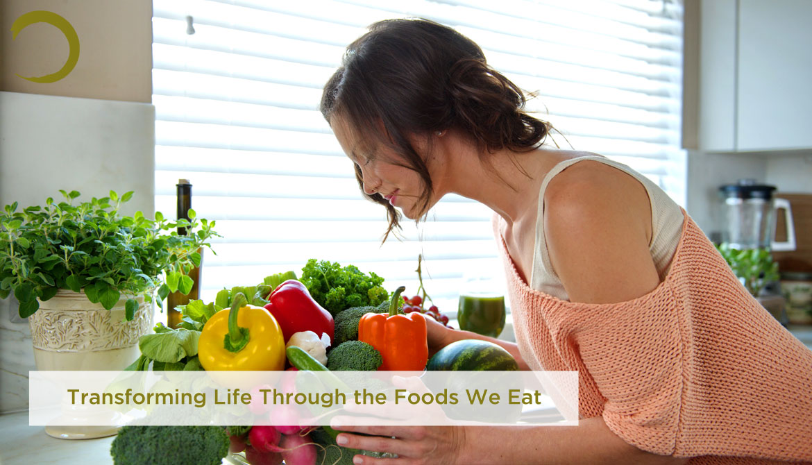Transforming life through the foods we eat — preparing fresh vegetables.